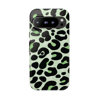 Chic Sage Leopard Print Phone Case