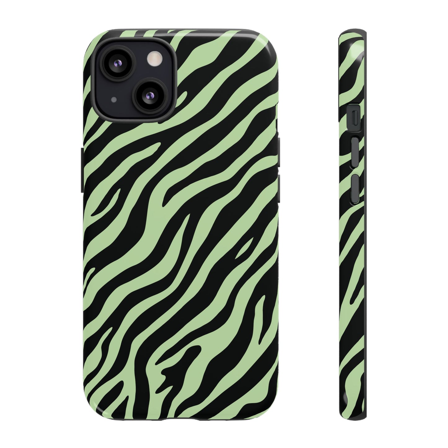 Stylish Mint Zebra Print Phone Case