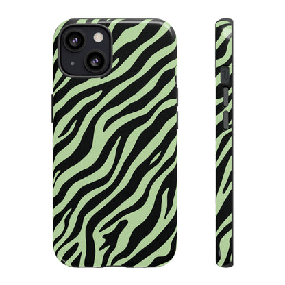Stylish Mint Zebra Print Phone Case