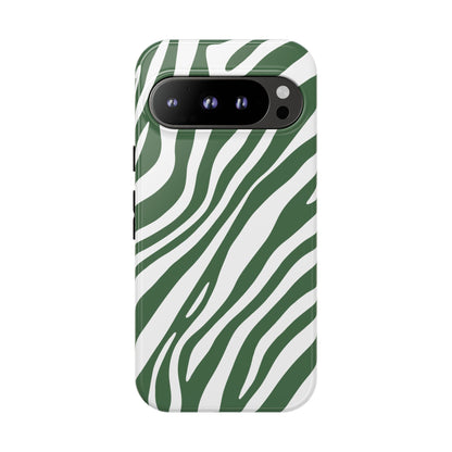 Modern Sage Zebra Print Phone Case