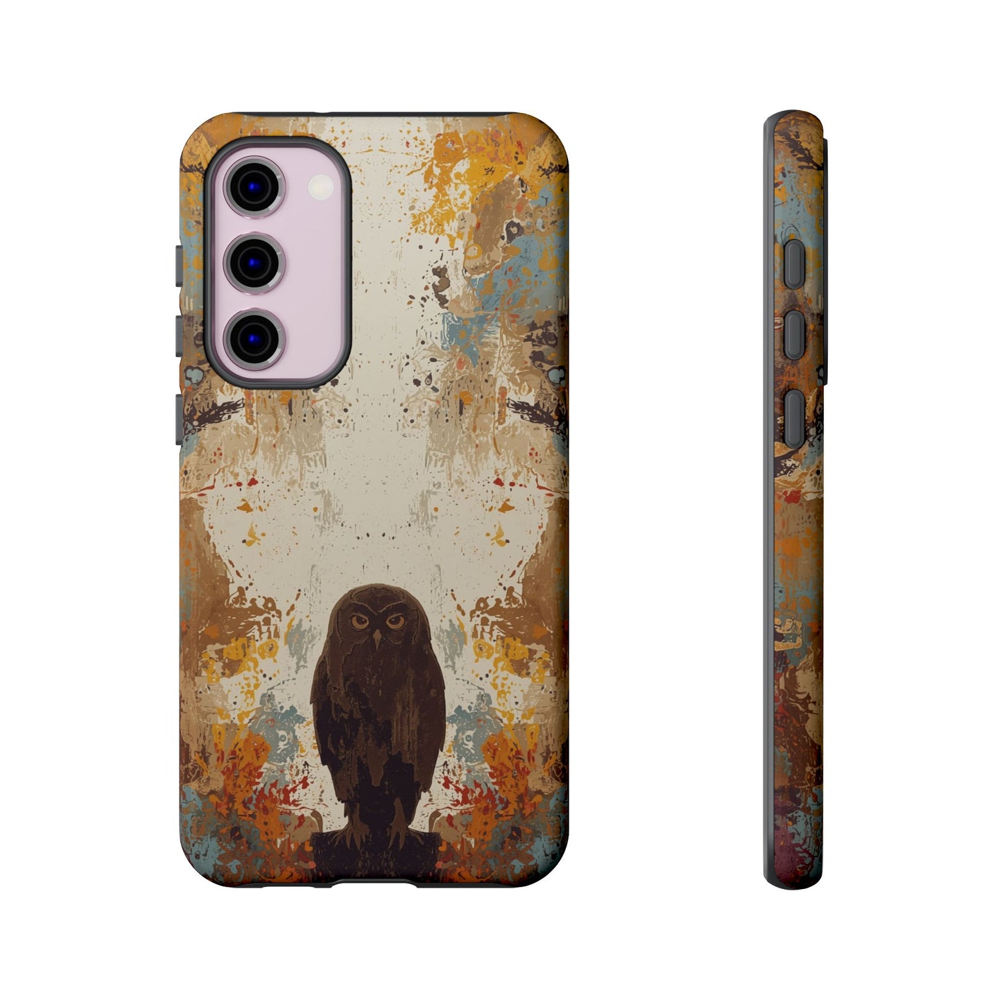 Samsung Galaxy S23 Plus / Glossy Phone Case - Abstract Owl Design Phone Case