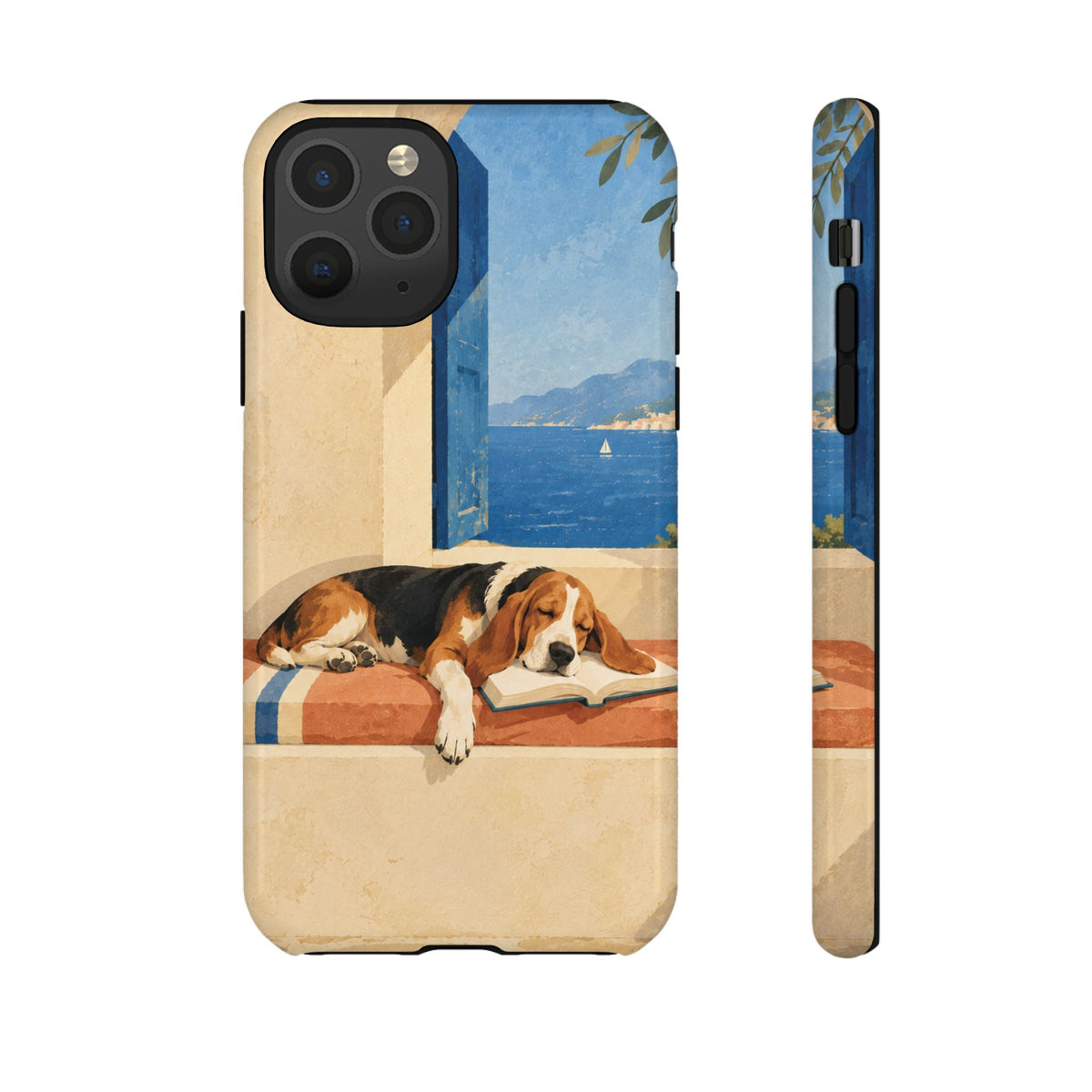 Basset Hound Unfinished Chapter Phone Case - Multicolor Phone Case - iPhone 11 Pro / Glossy