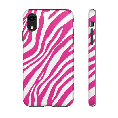 Modern Hot Pink Zebra Print Phone Case