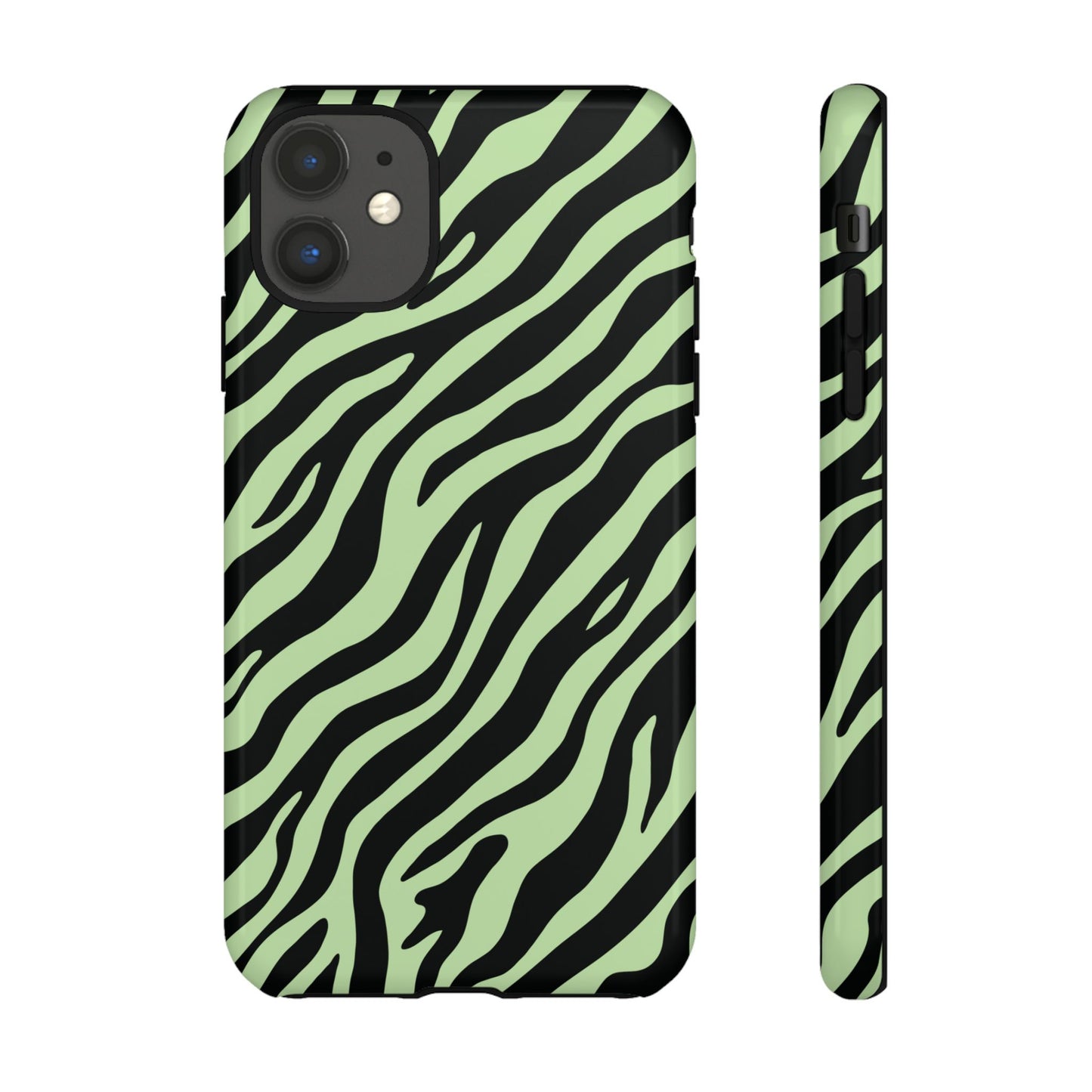 Stylish Mint Zebra Print Phone Case