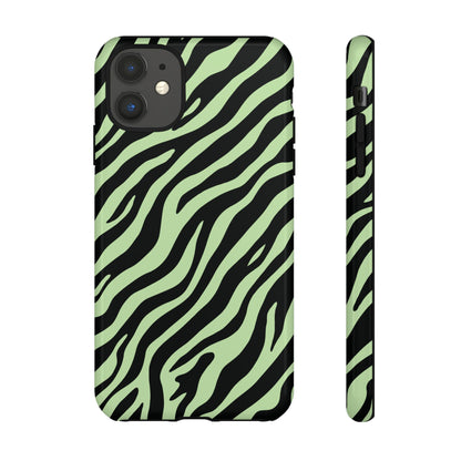 Stylish Mint Zebra Print Phone Case