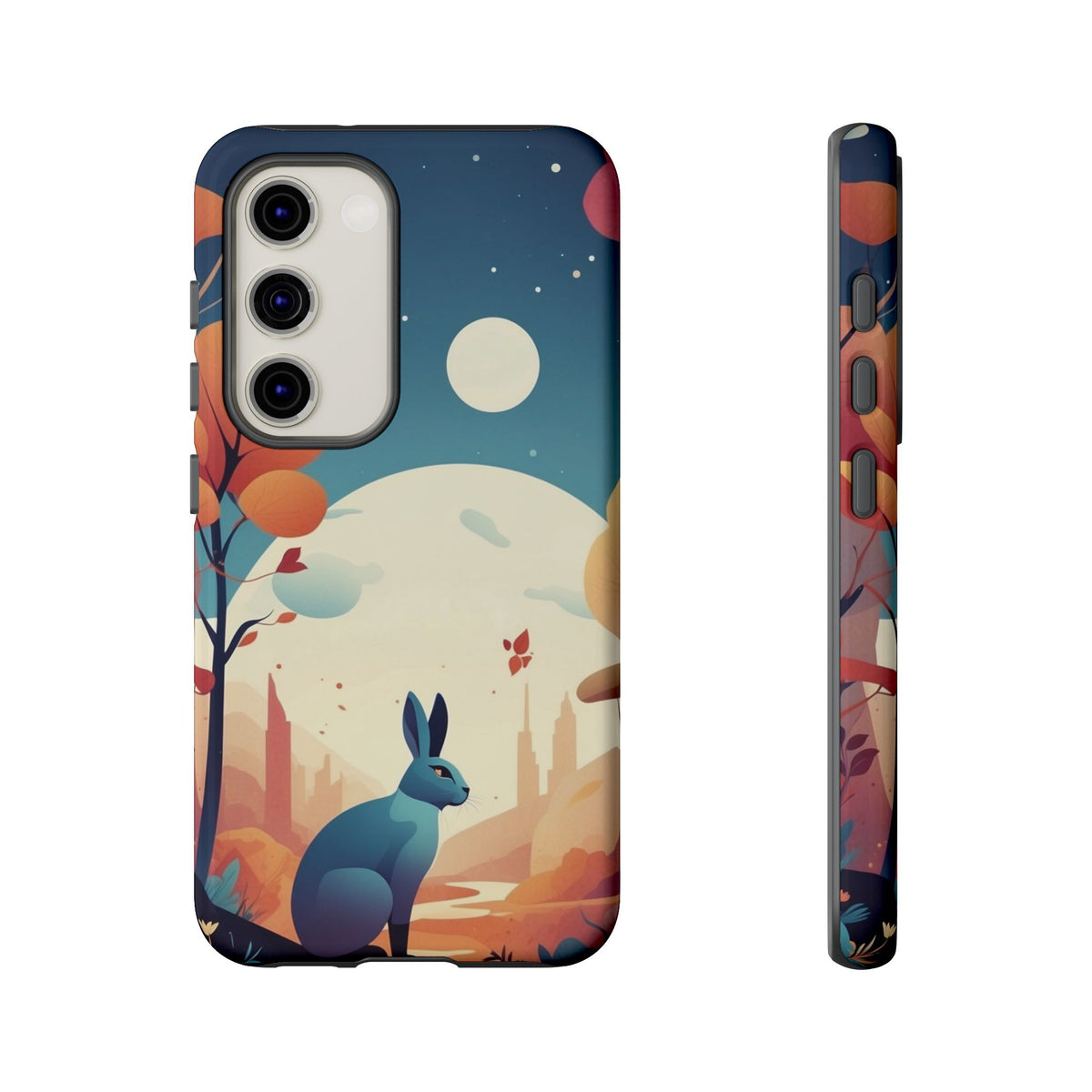 Stylised Blue Hare Design Phone Case - Multicolor Phone Case - Samsung Galaxy S23 / Glossy