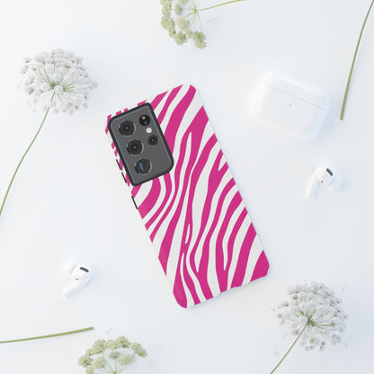 Modern Hot Pink Zebra Print Phone Case