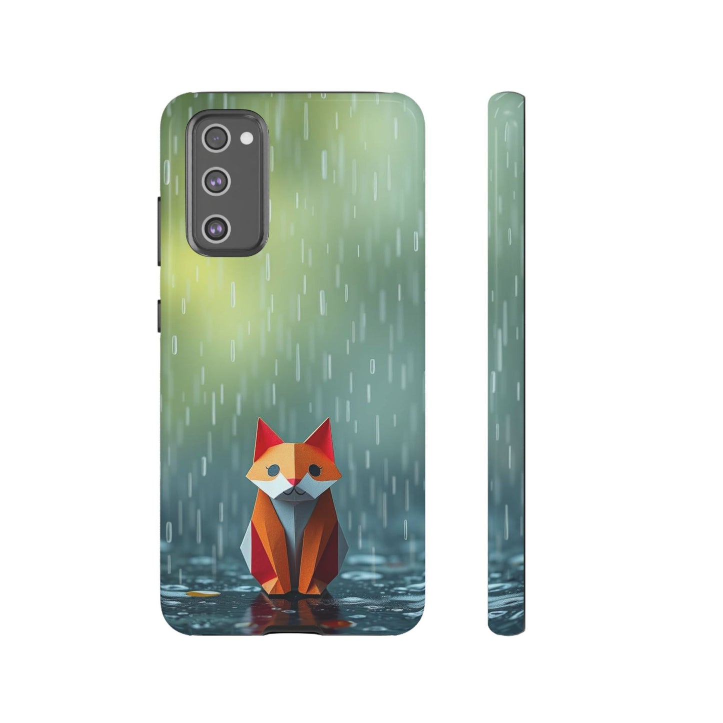 Samsung Galaxy S20 FE / Glossy Phone Case - Origami ’Soggy Fox’ Design Phone Case