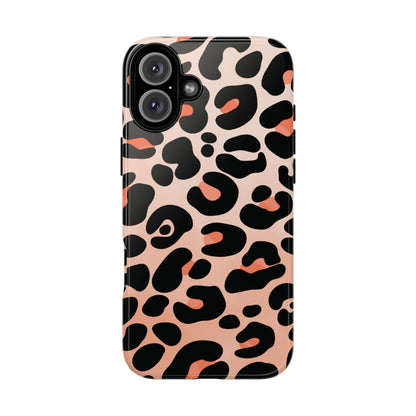 Elegant Peach Leopard Print Phone Case