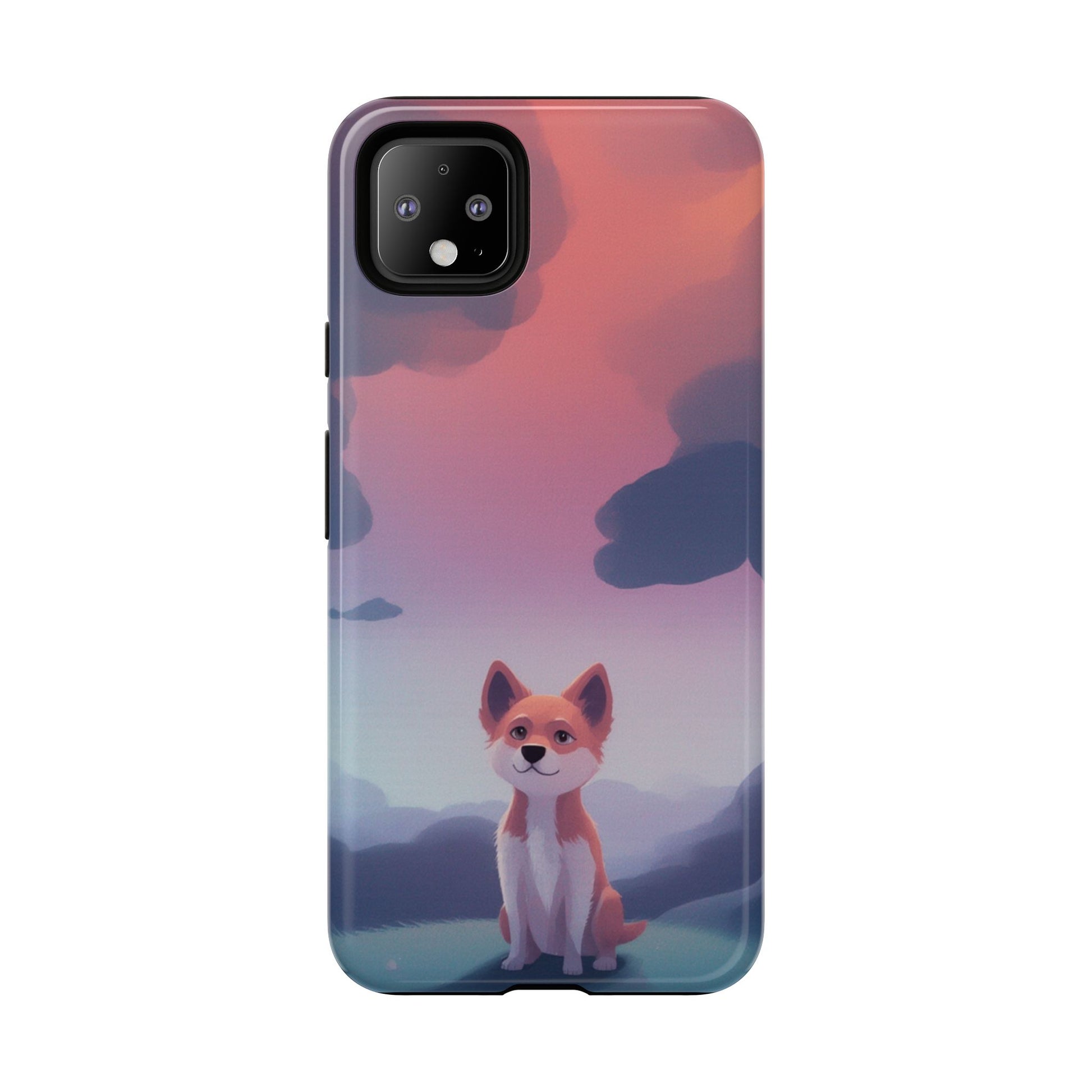 Phone Case - Cute Dog & Cloud Design Phone Case