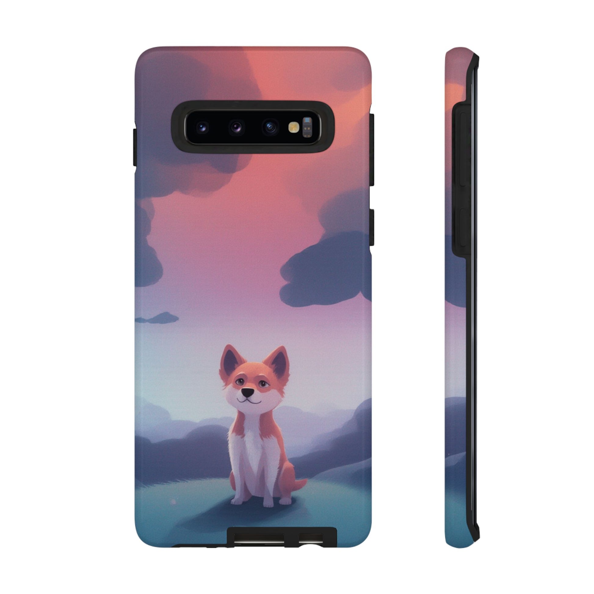 Cute Dog & Cloud Design Phone Case - Multicolor Phone Case - Samsung Galaxy S10 / Glossy