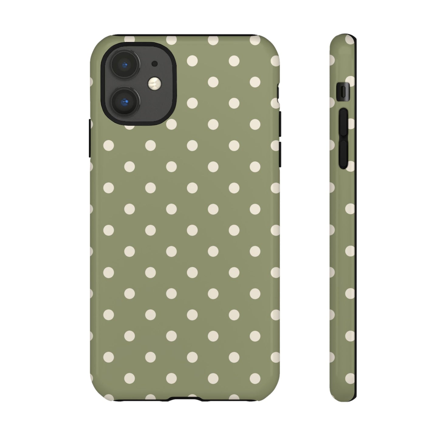 Green & White Dot Pattern Phone Case