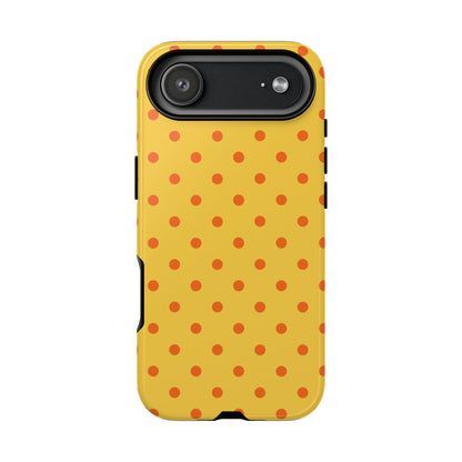 Trendy Yellow & Orange Dot Pattern Phone Case