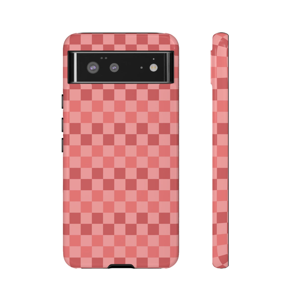 Bold Pink Small Checked Pattern Phone Case - Pink Phone Case - Google Pixel 6 / Glossy