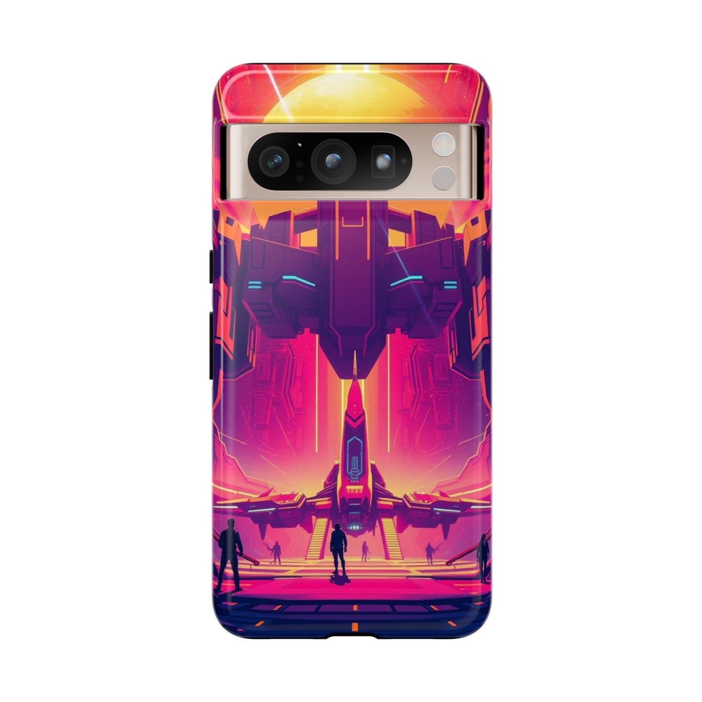 Google Pixel 8 Pro / Glossy Phone Case - Alien Landing Pad Design Phone Case