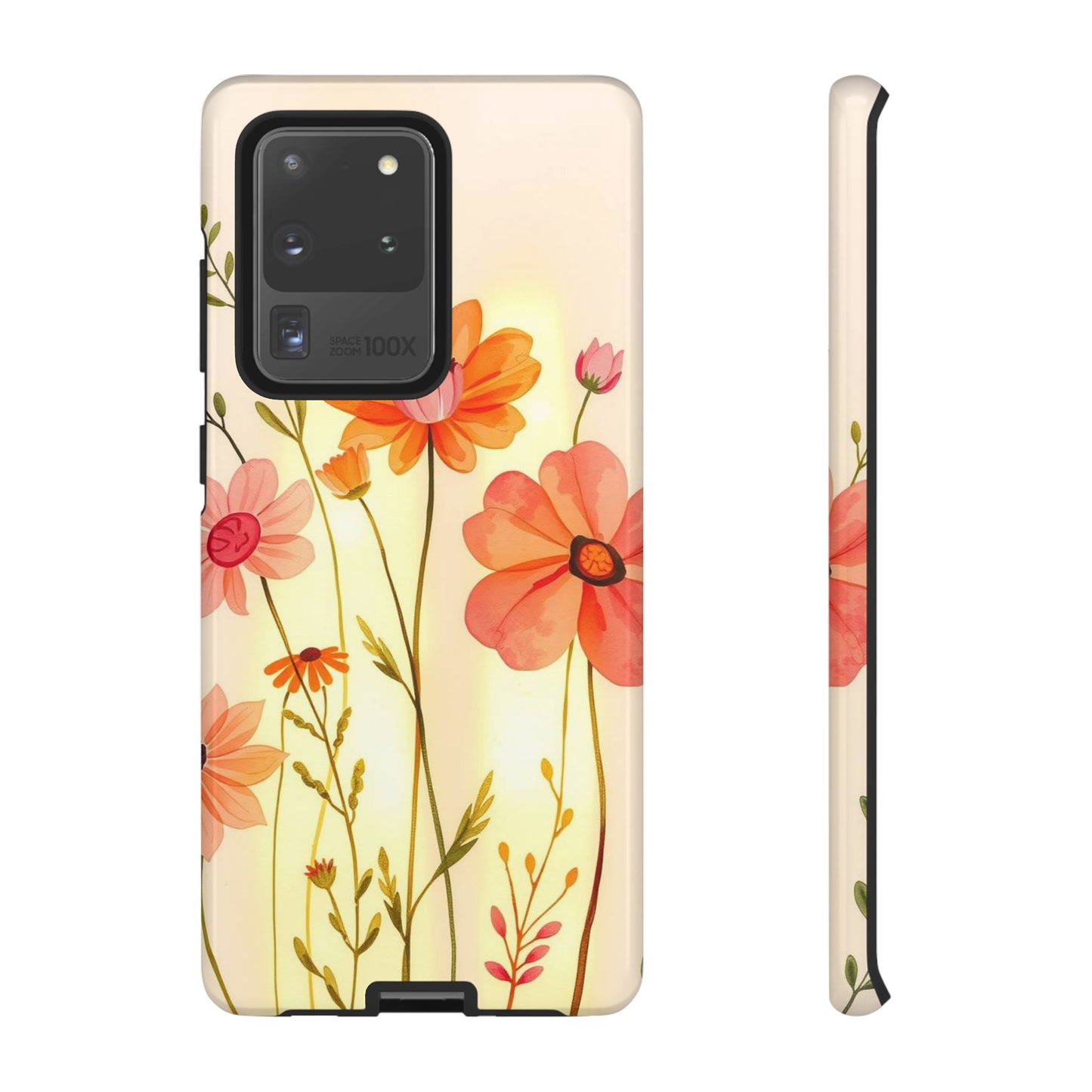 Samsung Galaxy S20 Ultra / Glossy Phone Case - Watercolour Bunch of Wildflowers Design Phone Case