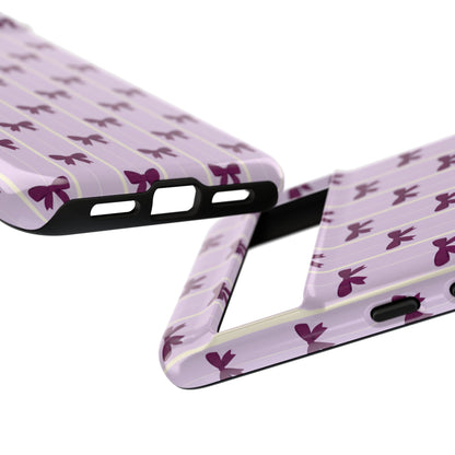Retro Plum Purple Bow Pattern Phone Case
