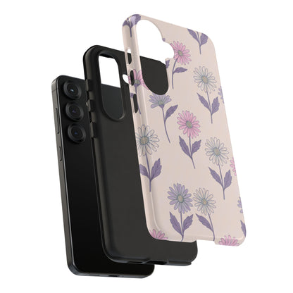 Pretty Pink & Purple Daisy Pattern Phone Case