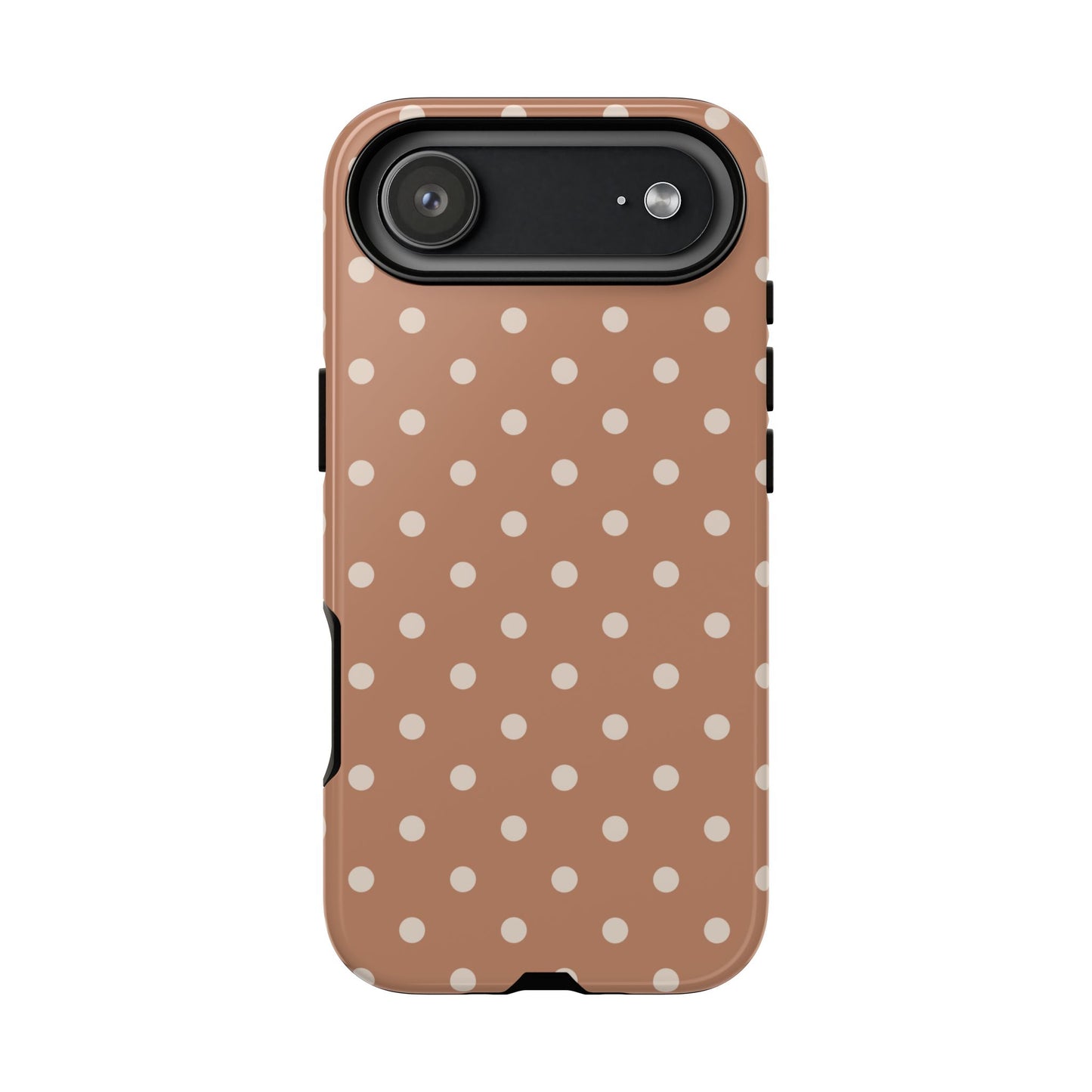Brown with White Dot Pattern Phone Case