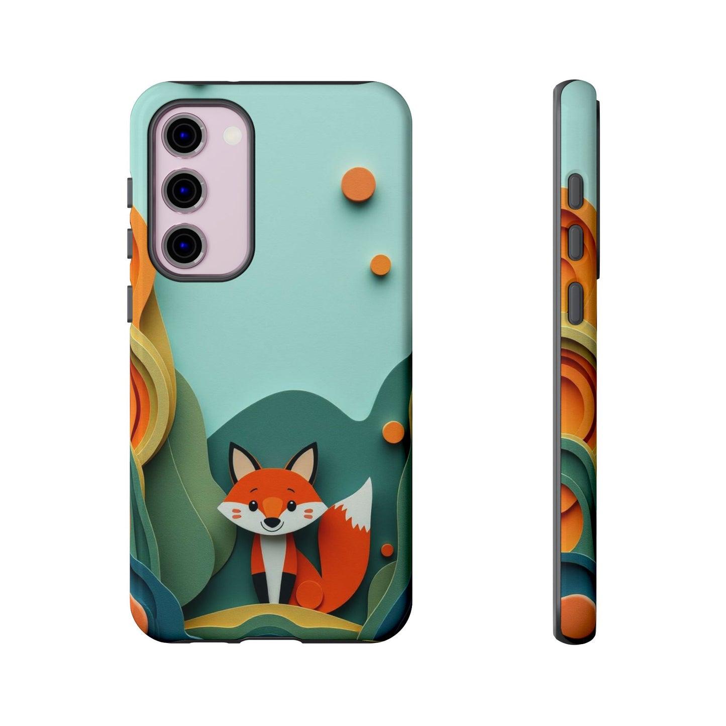 Samsung Galaxy S23 Plus / Glossy Phone Case - Papier-mâché Fox Design Phone Case