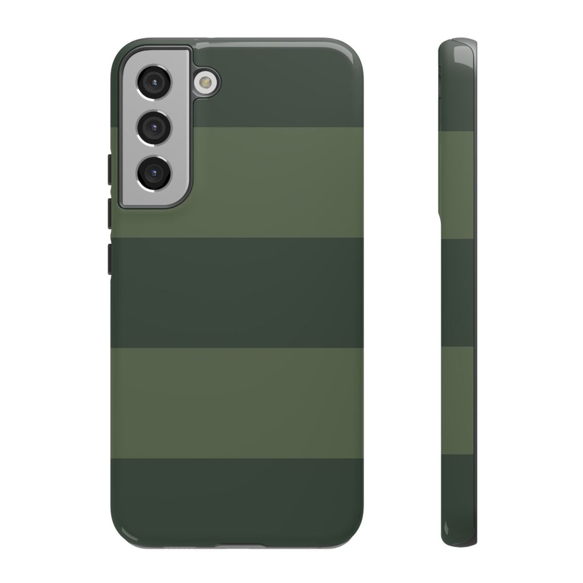 Green Horizontal Stripe Pattern Phone Case - Green Phone Case - Samsung Galaxy S22 Plus / Glossy