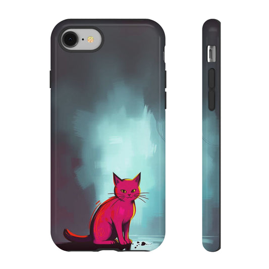 Pop Art Moody Cat Design Phone Case - Multicolor Phone Case - iPhone 8 / Glossy
