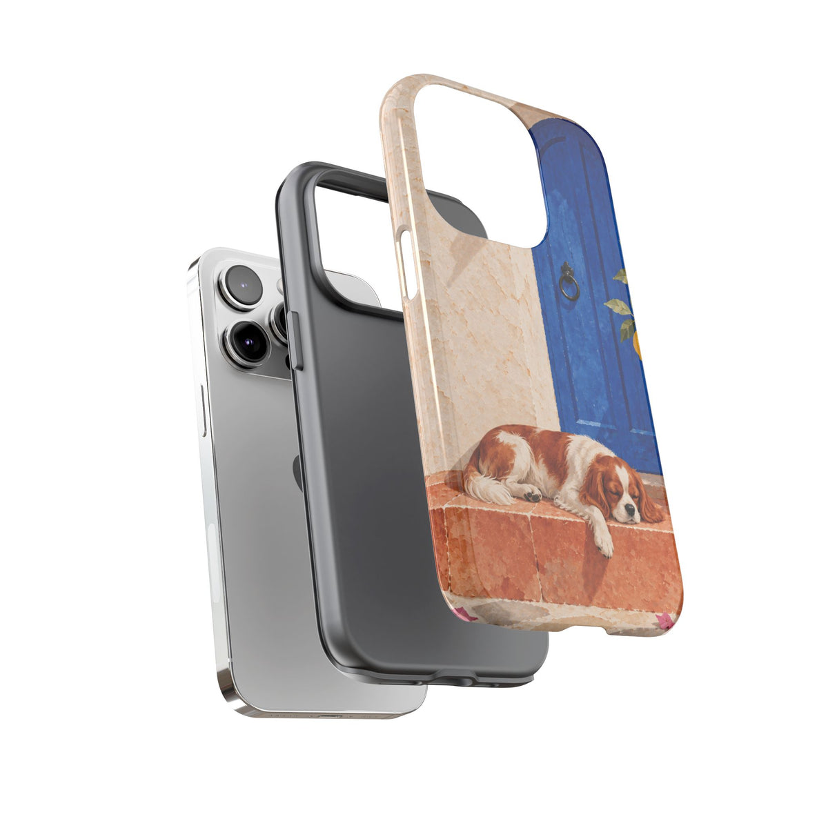 Cavalier King Charles Spaniel Blue Door Siesta Phone Case - Multicolor Phone Case