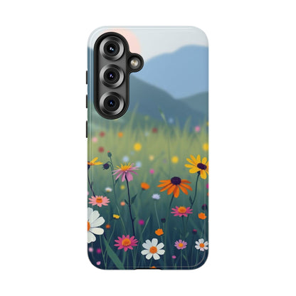 Samsung Galaxy S25 / Glossy Phone Case - Vibrant Meadow Design Phone Case