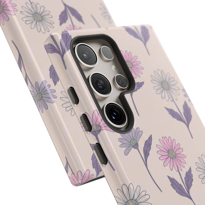 Pretty Pink & Purple Daisy Pattern Phone Case