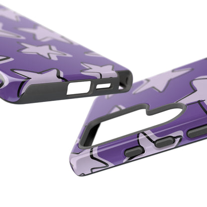 Violet Purple Doodle Star Phone Case