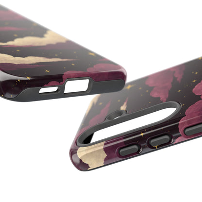 Illustrated Plum Clouds & Stars Phone Case