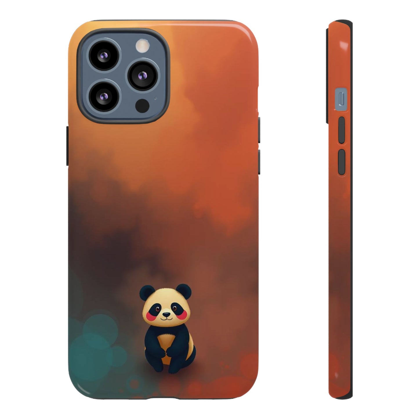 iPhone 13 Pro Max / Glossy Phone Case - Cute Colourful Panda Design Phone Case