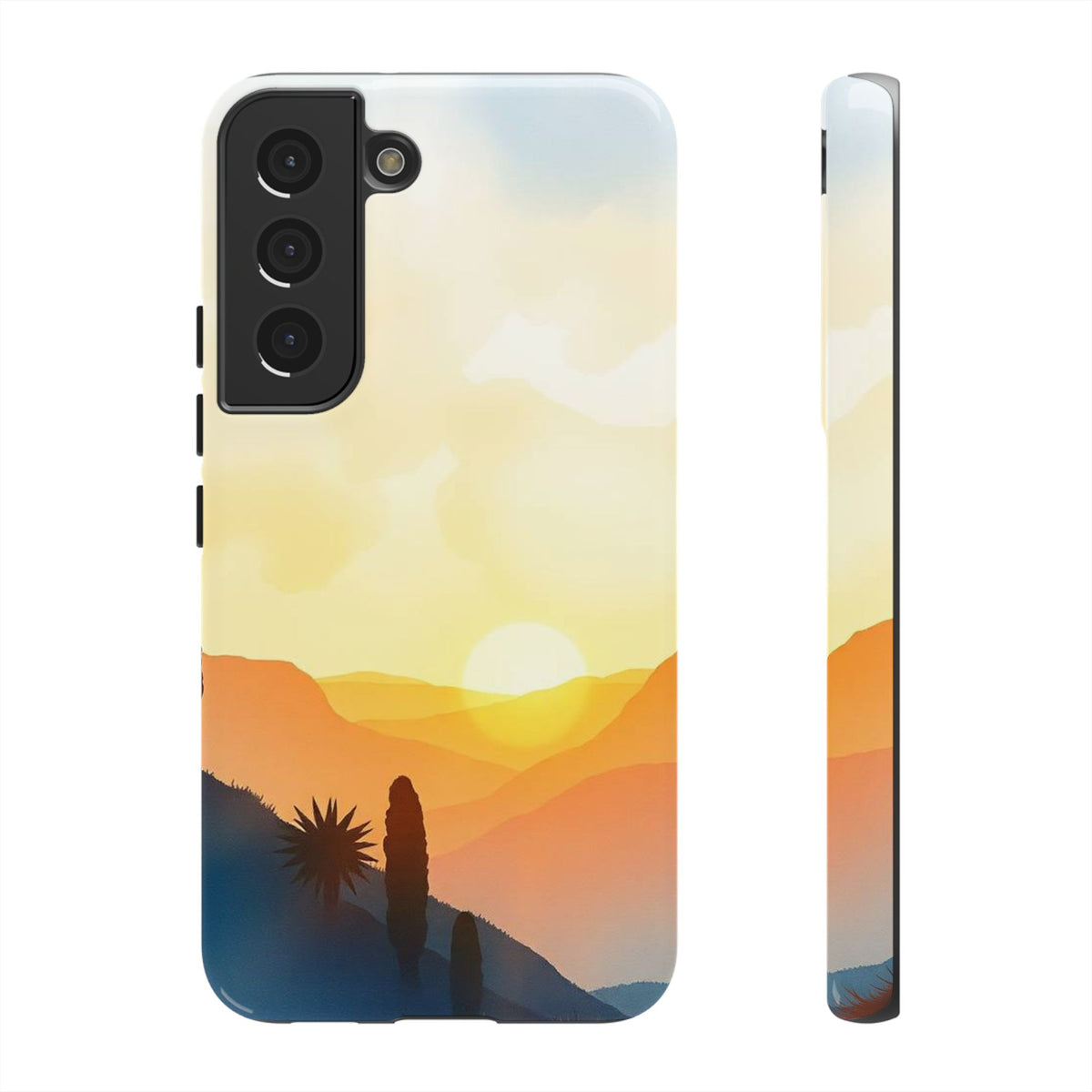 Watercolour Sunset Design Phone Case - Multicolor Phone Case - Samsung Galaxy S22 / Glossy