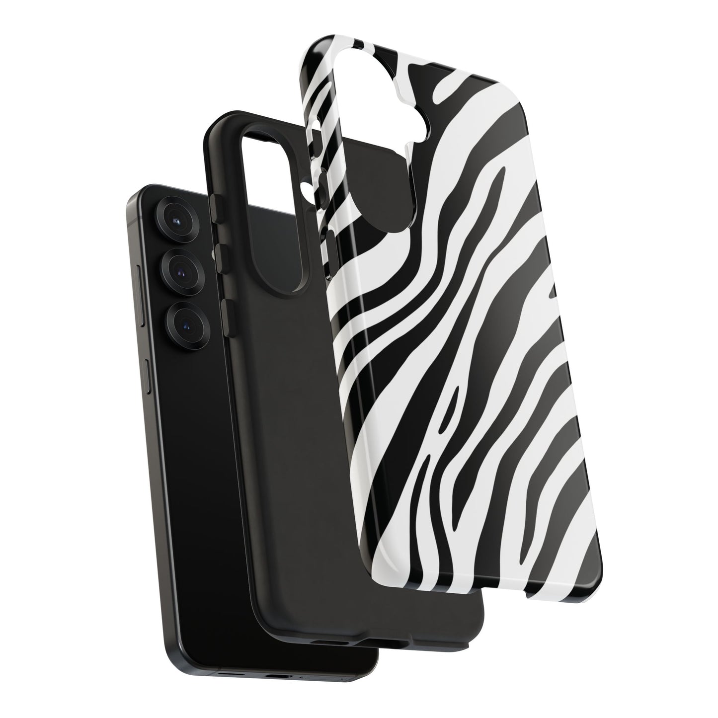 Modern Monochrome Zebra Print Phone Case