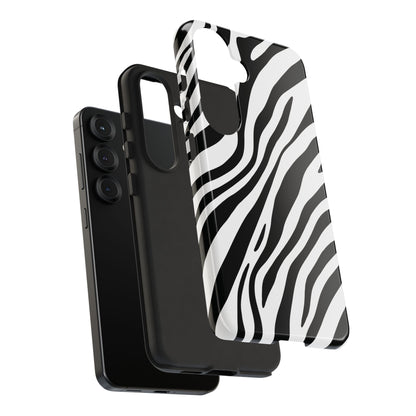 Modern Monochrome Zebra Print Phone Case
