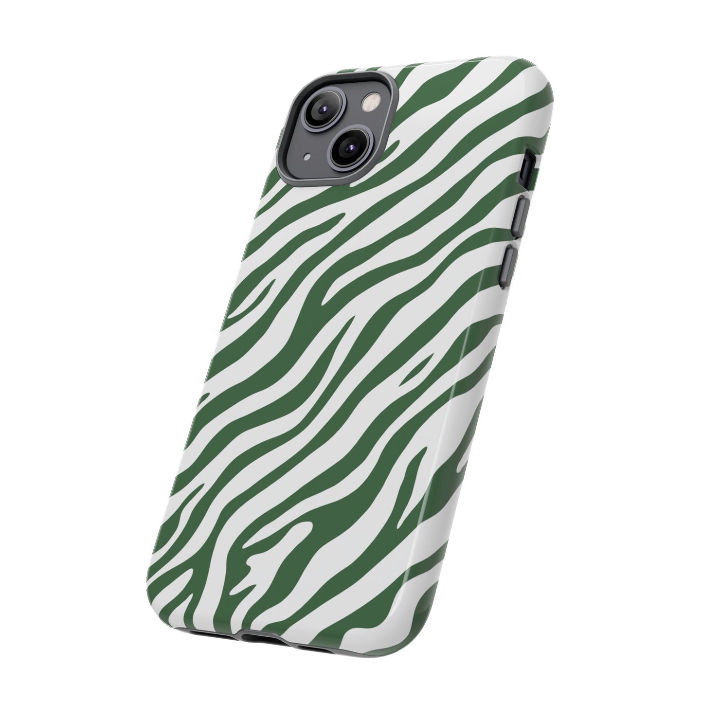Stylish Sage Zebra Print Phone Case