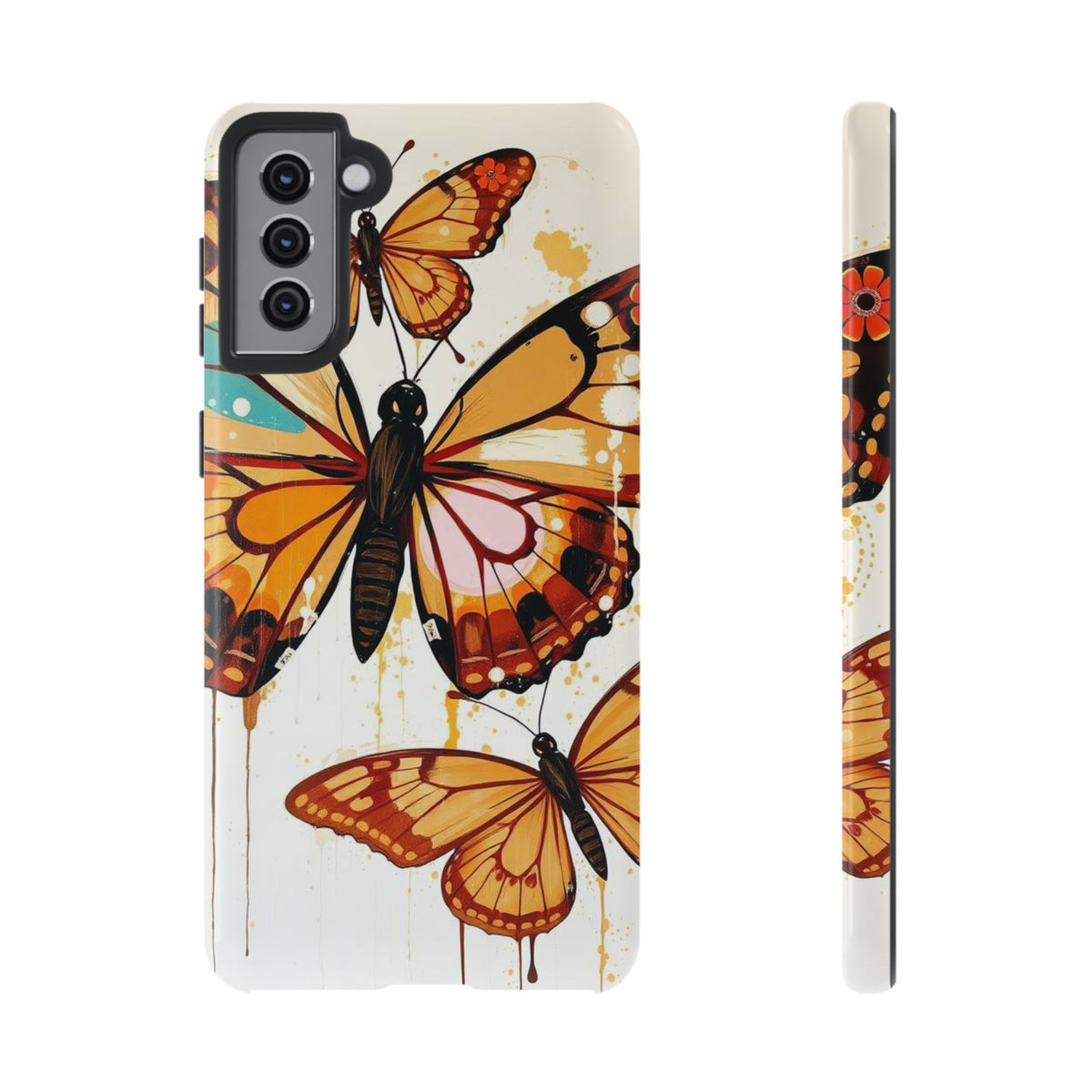 Abstract Butterflies Design Phone Case - Multicolor Phone Case - Samsung Galaxy S21 Plus / Glossy
