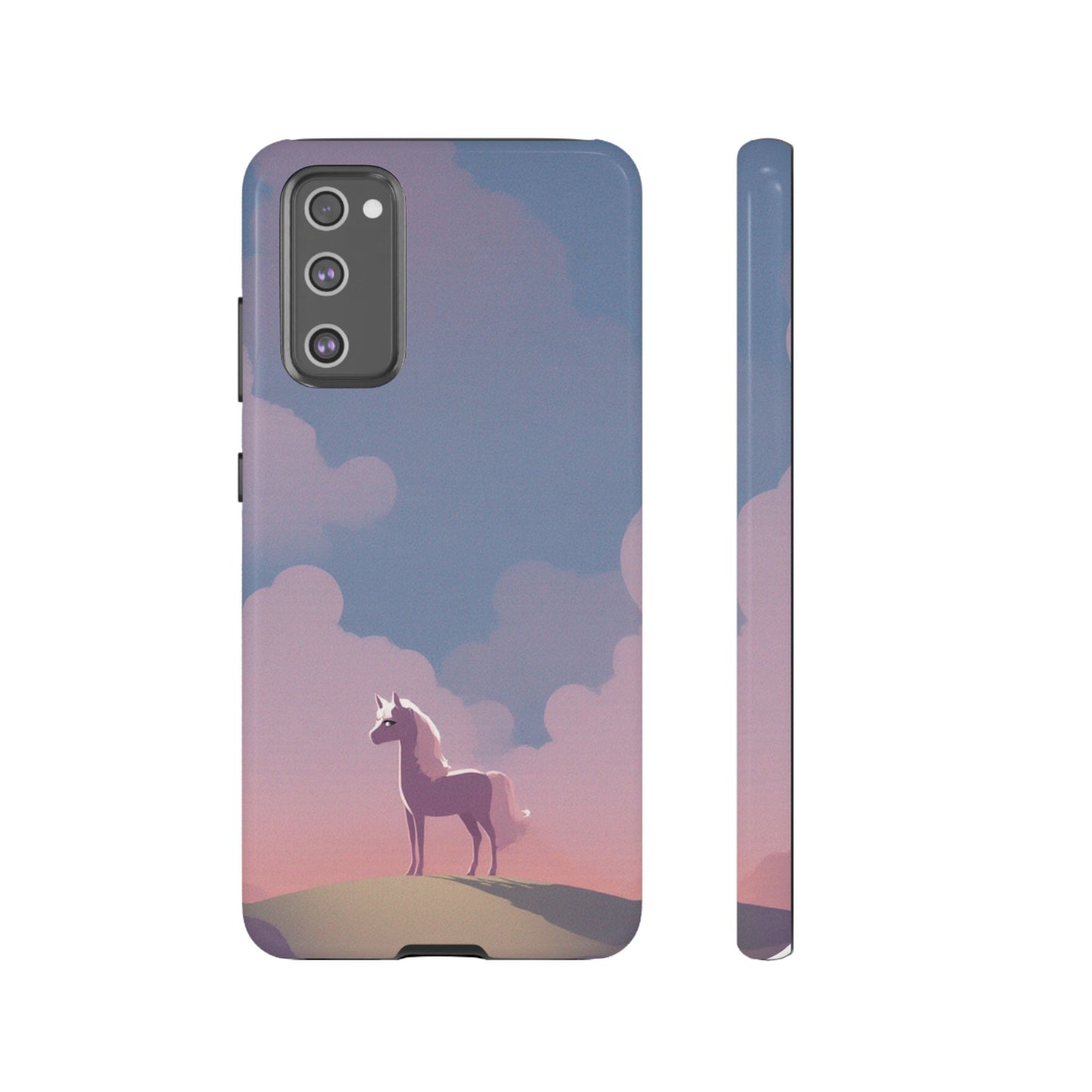 Samsung Galaxy S20 FE / Glossy Phone Case - Pony & Cloud Design Phone Case