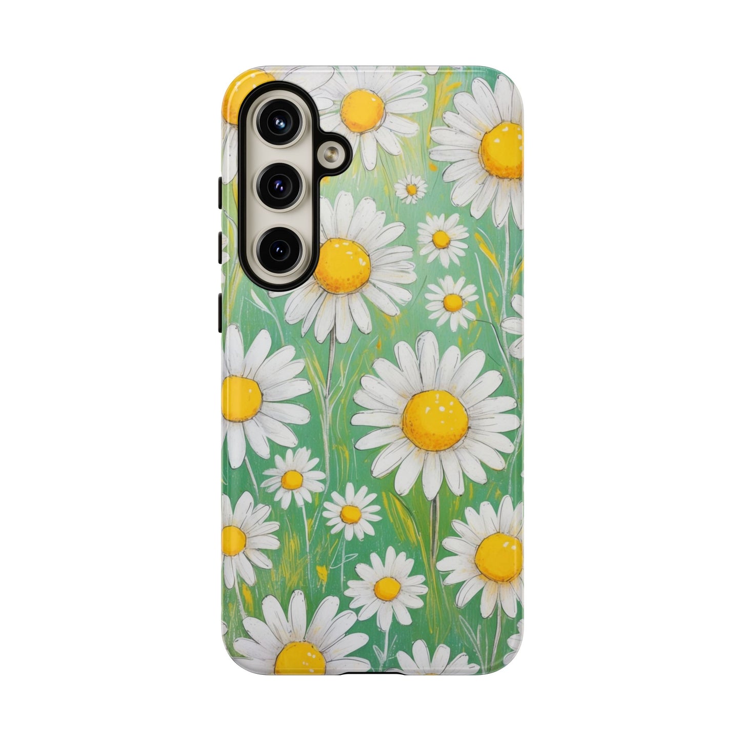 Samsung Galaxy S24 Plus / Glossy Phone Case - Daisies Floral Pattern 4 Phone Case