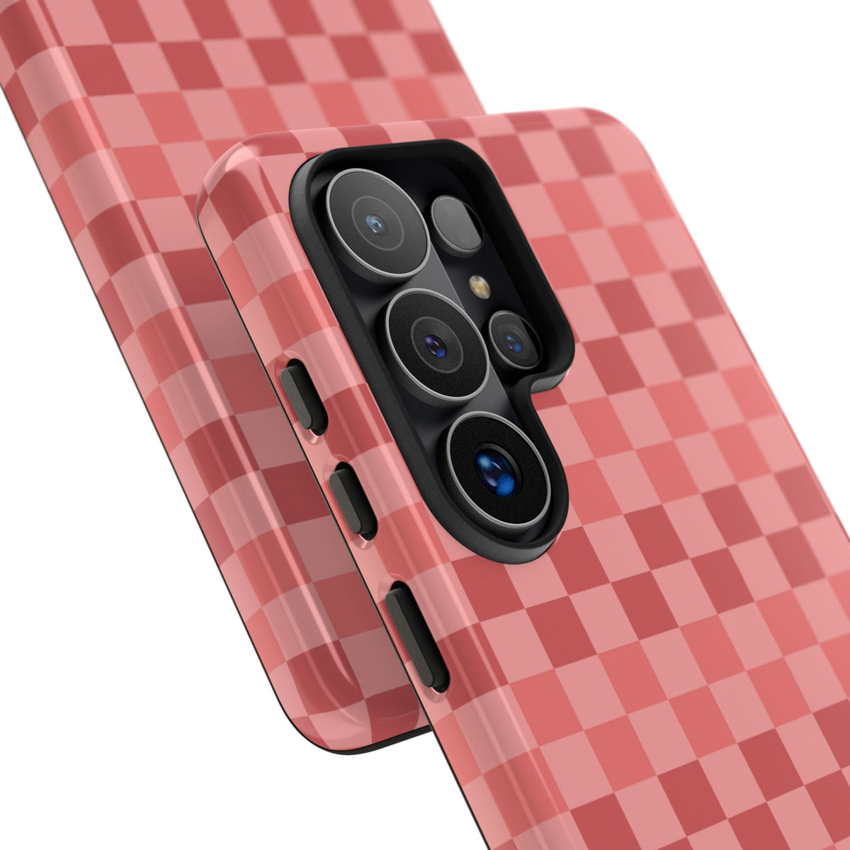 Bold Pink Small Checked Pattern Phone Case - Pink Phone Case
