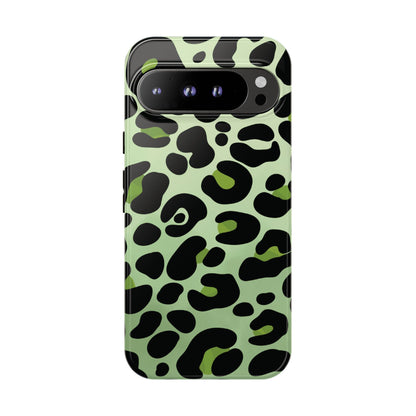 Chic Sage Leopard Print Phone Case