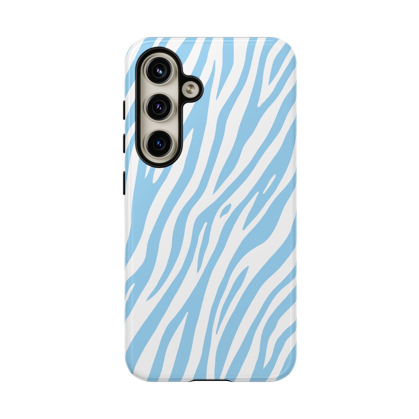 Sky Blue Tiger Print Phone Case