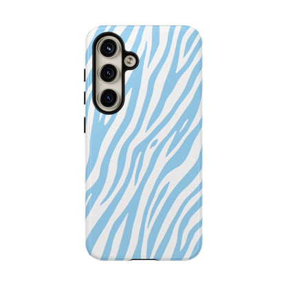 Sky Blue Tiger Print Phone Case