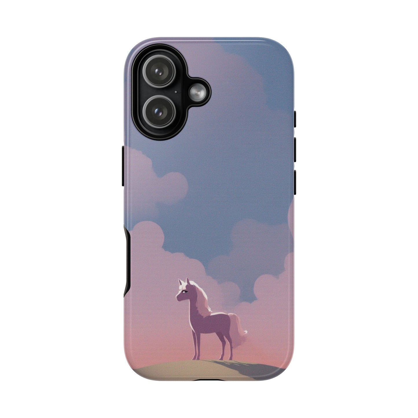 iPhone 17 / Glossy Phone Case - Pony & Cloud Design Phone Case