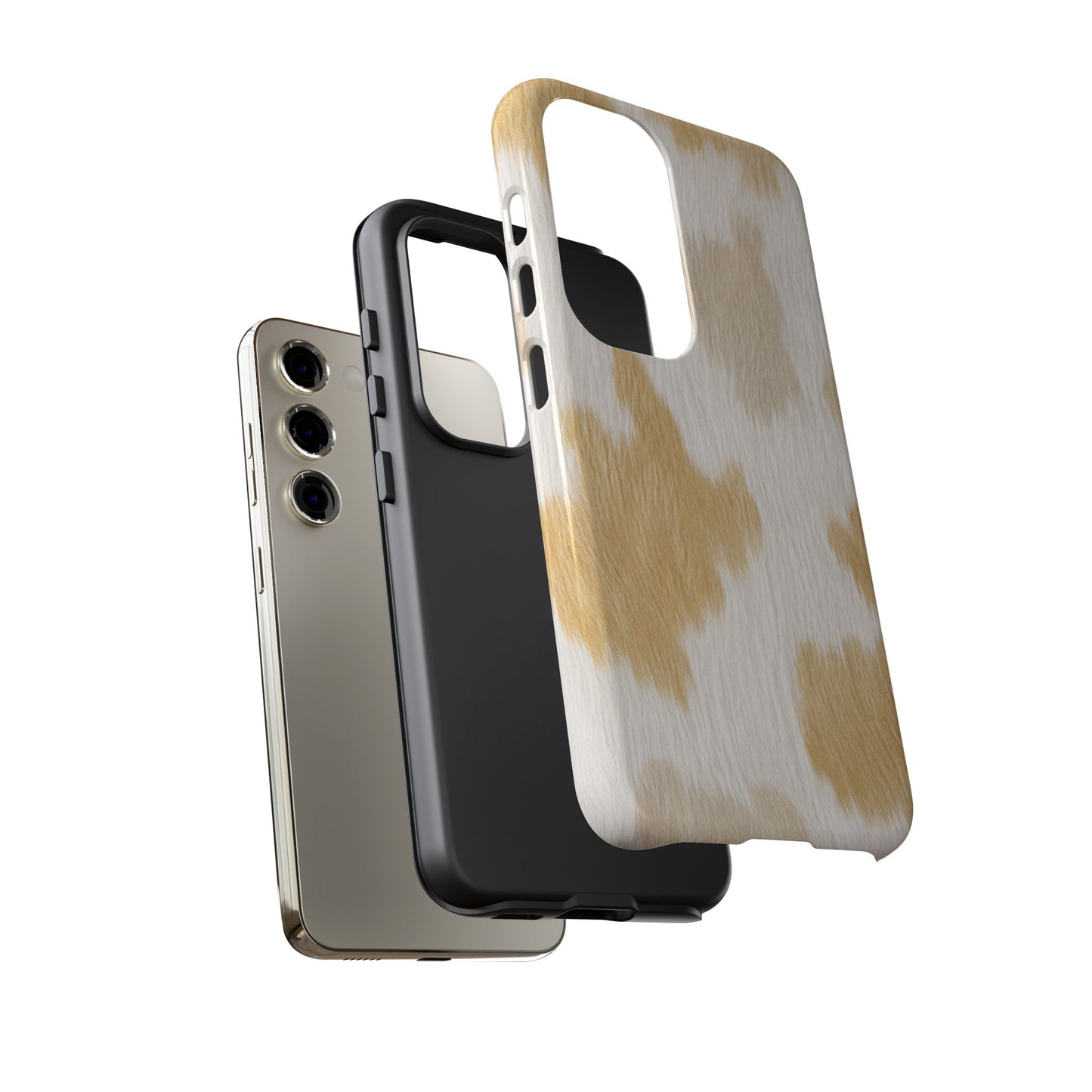Golden Honey Cow Print Phone Case