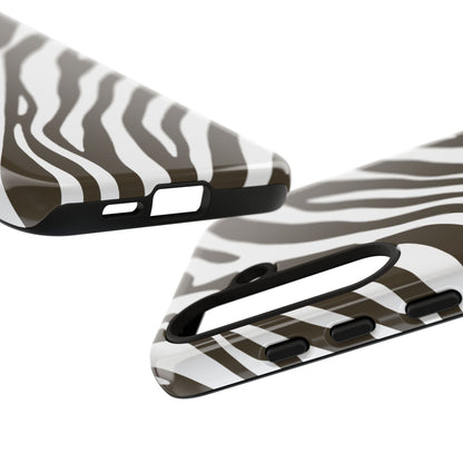 Modern Mocha Zebra Print Phone Case