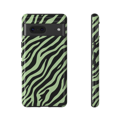 Stylish Mint Zebra Print Phone Case