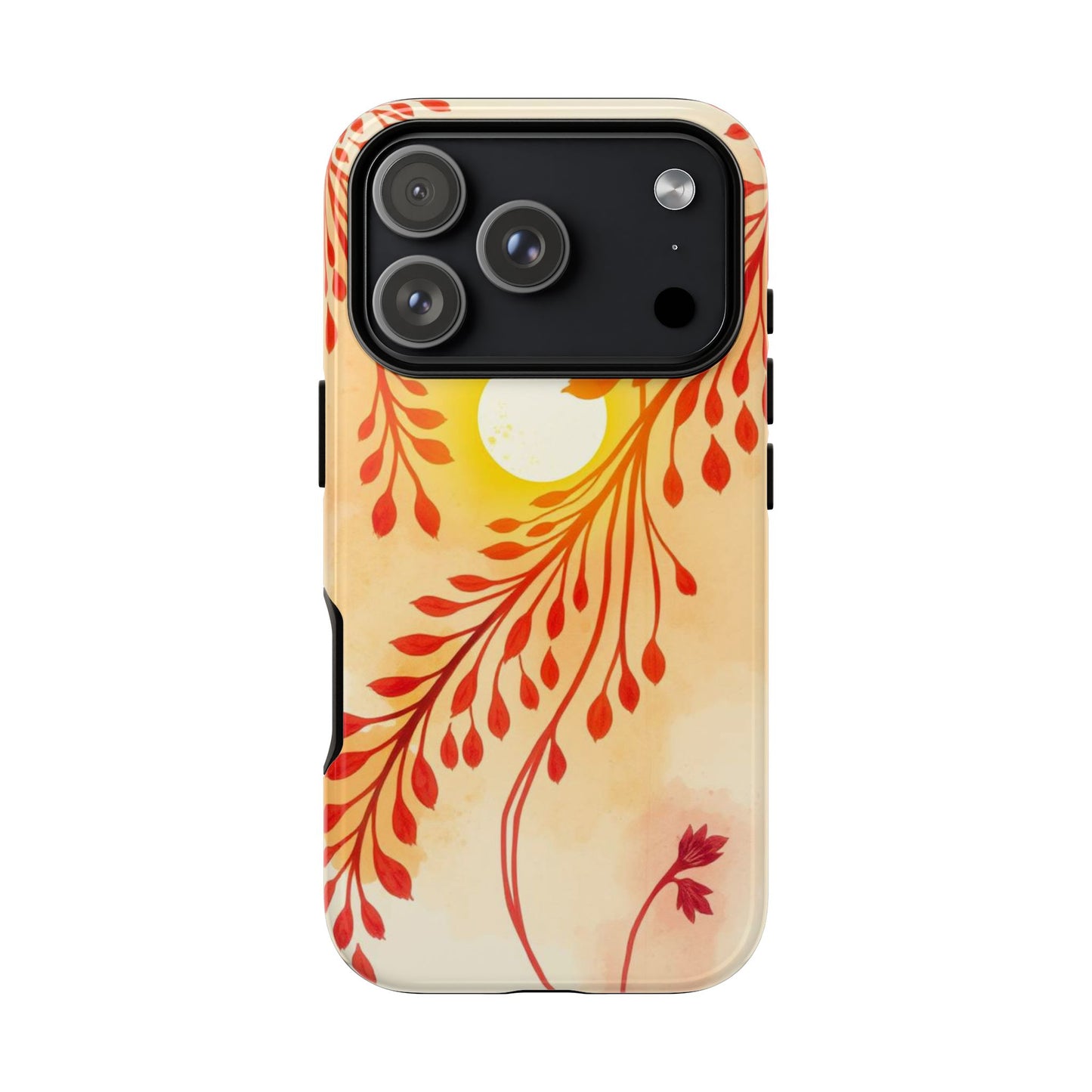 iPhone 17 Pro / Glossy Phone Case - Boho Chic Watercolour Sunset Design Phone Case