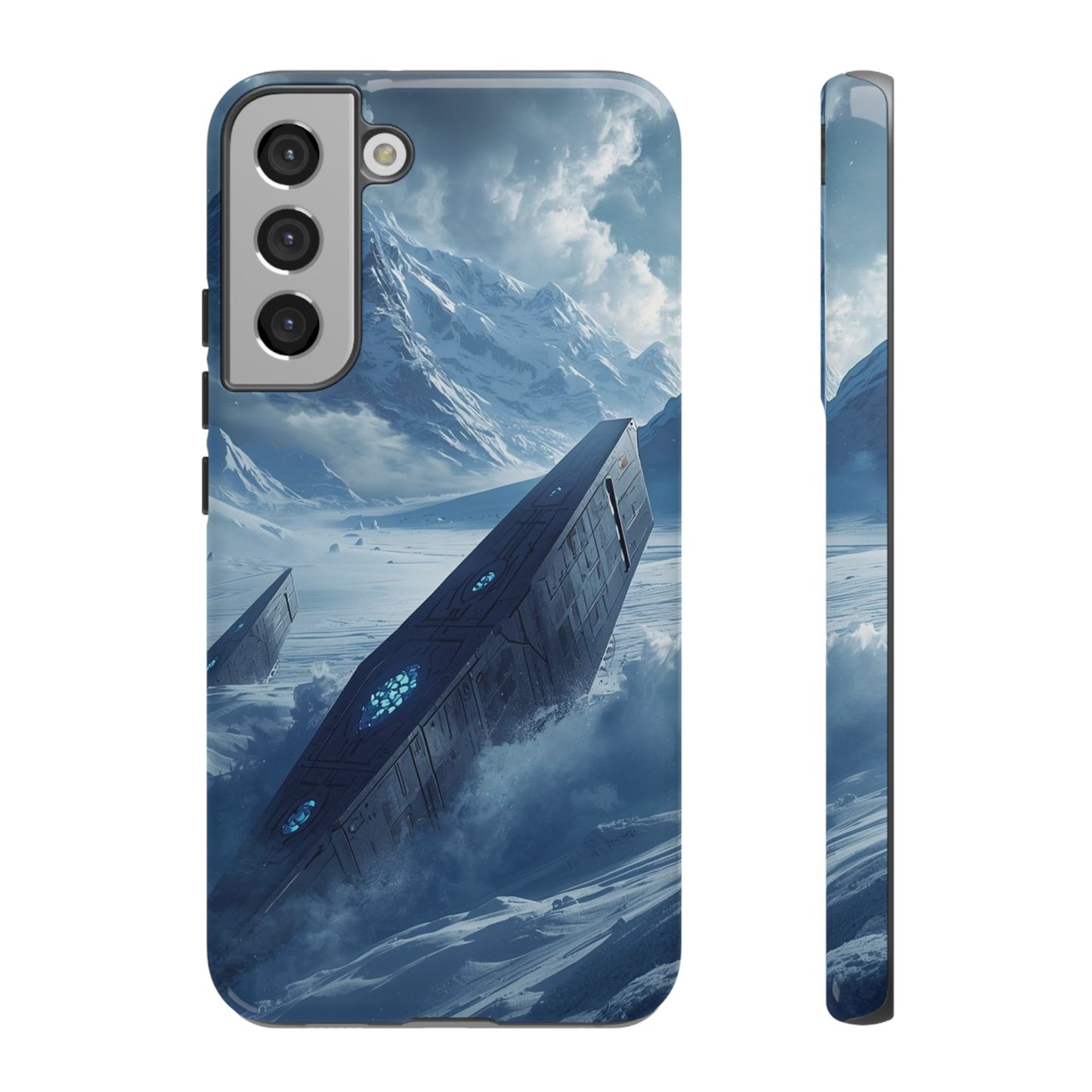 Samsung Galaxy S22 Plus / Glossy Phone Case - Frozen Alien Wreckage Sci-fi Phone Case