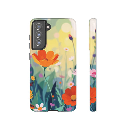 Pop Art Style Wildflower Design Phone Case - Multicolor Phone Case - Samsung Galaxy S21 FE / Glossy